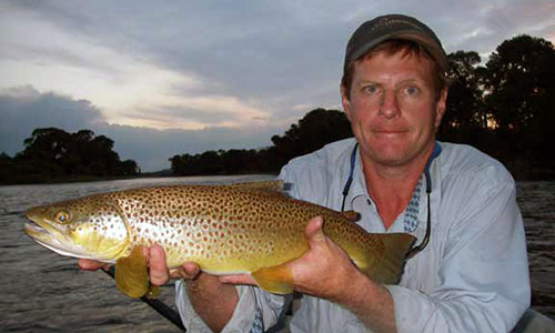Don with a last-cast Yellowstone River brown.