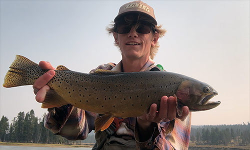 Nate with an Upper Yellowstone cutthroat.